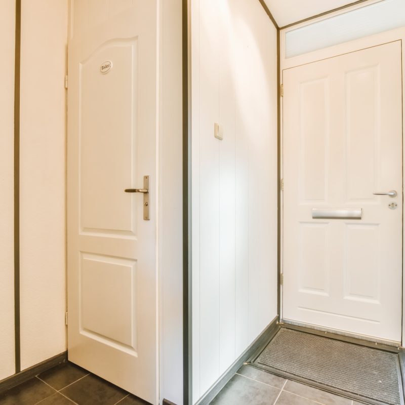 Front white door