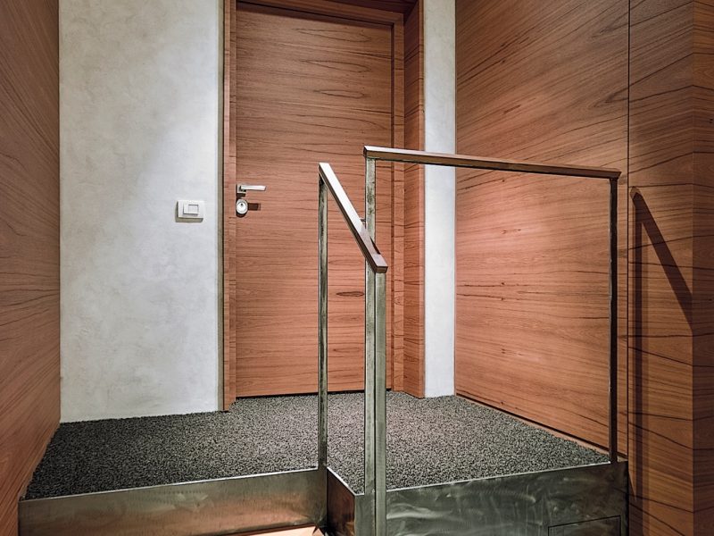 Modern Landing with Staircase and the Main Door